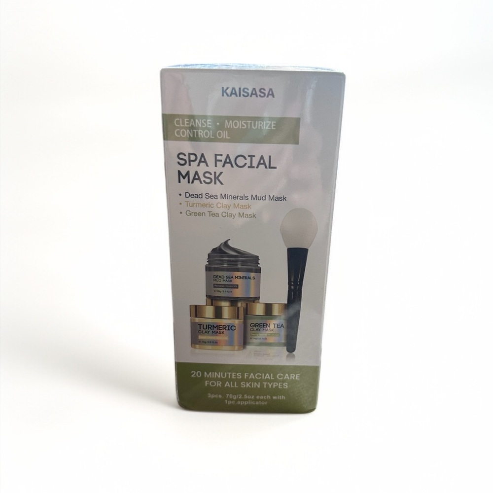 NIB! Turmeric Clay Face Mask, Dead Sea Mud Mask, Green Tea Face Mask - Picture 10 of 11